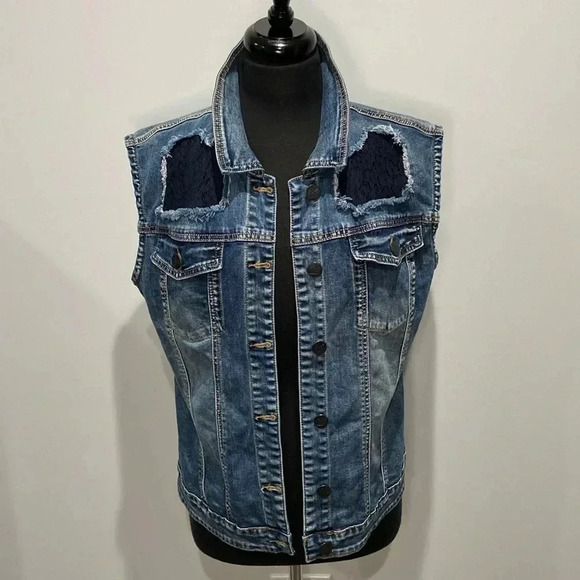 Lola Jeans |  Jean & Lace Vest - Picture 1 of 6